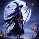 Dark Fairy Pumpkin Witch