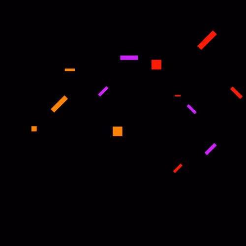 Composition of colorful particles on black #2271