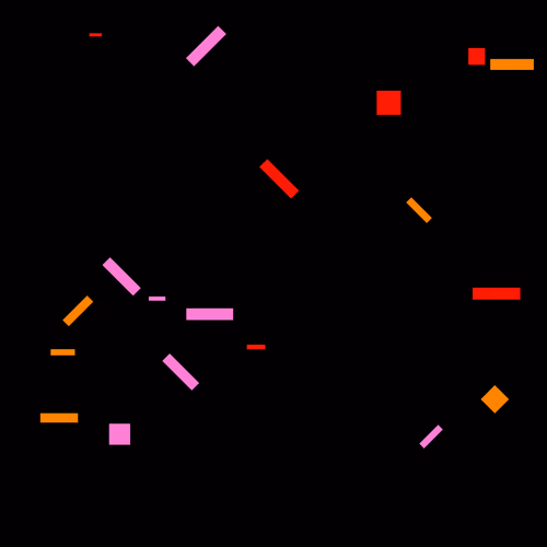 Composition of colorful particles on black #13919
