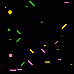 Composition of colorful particles on black #16293