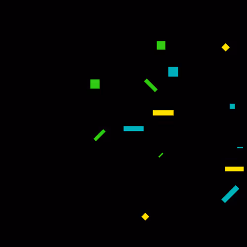 Composition of colorful particles on black #15537