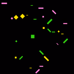 Composition of colorful particles on black #16300
