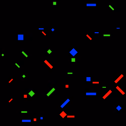 Composition of colorful particles on black #16987