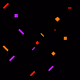 Composition of colorful particles on black #6396