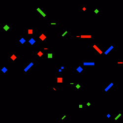 Composition of colorful particles on black #16960