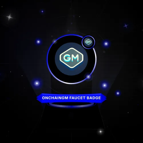 ONCHAINGM FACUET BADGE