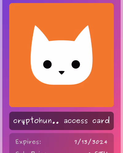 Cryptohunterhunt Club Card
