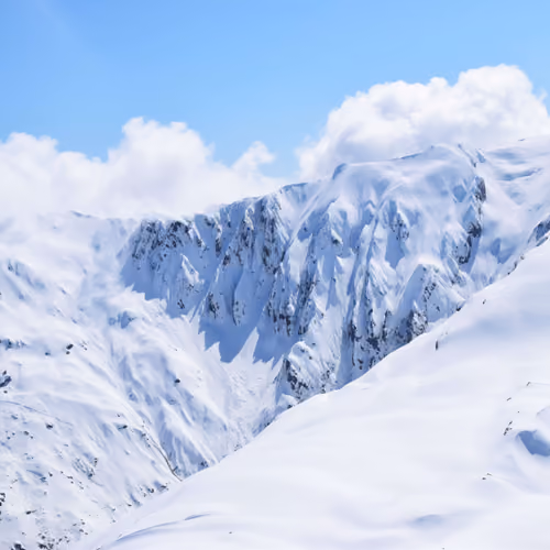mountains and clouds