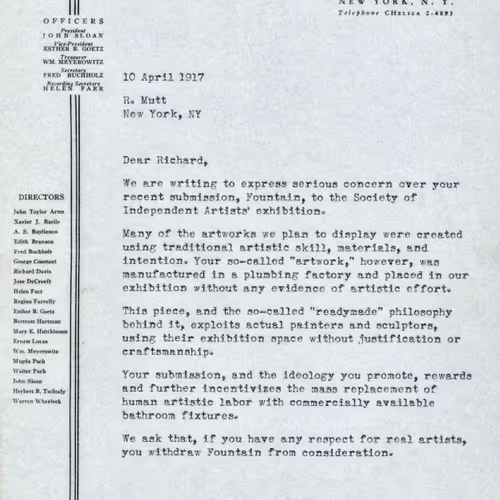 Dear Richard,