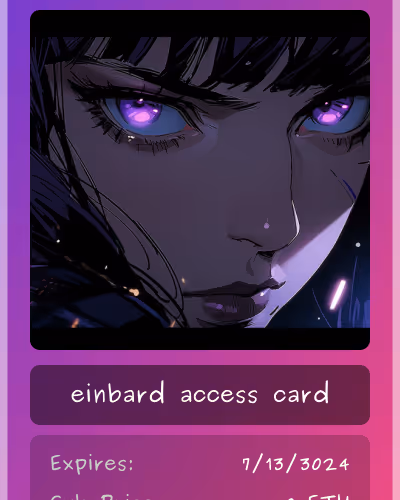 Einbard Club Card