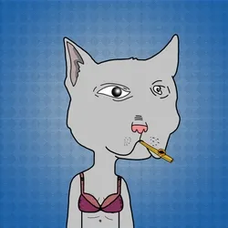 Animated Family Cat On Base #322