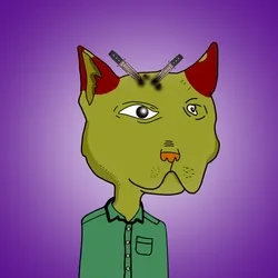 Animated Family Cat On Base #744