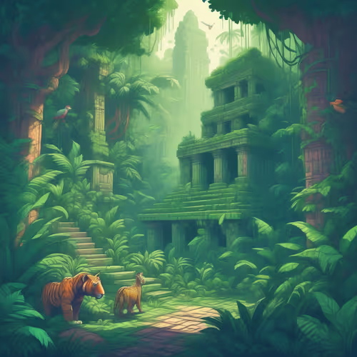 pixel art jungle
