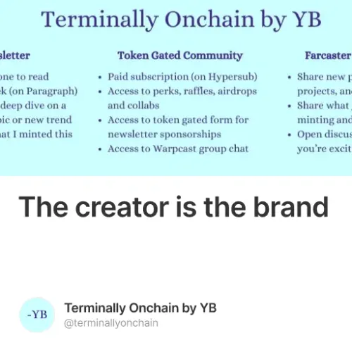 The creator is the brand #10