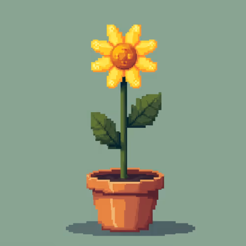 pixelated flower