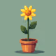 pixelated flower