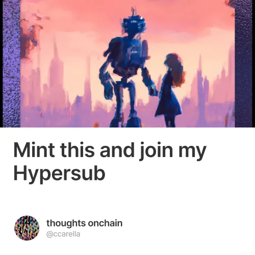 Mint This And Join My Hypersub