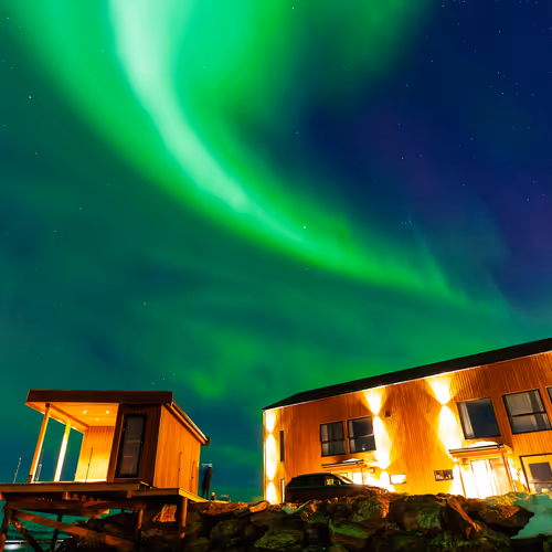 Northern Lights at Steam Pier #29