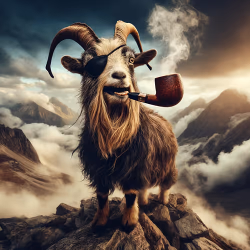 Goat on the mountain