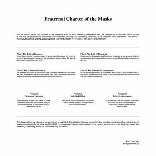 Fraternal Charter of the Masks #23