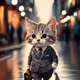 businessman cat