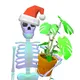 Santa Skelly and Plant
