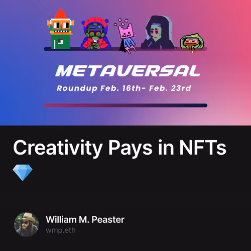 Creativity Pays In Nfts のロゴ