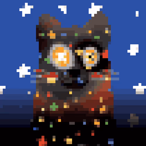 Pixel Quantum Cat (Star Struck)  #1