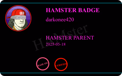 HAMster badge of darkonee420