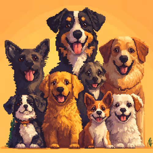 🐶Pixel Dog Family Photo🐶