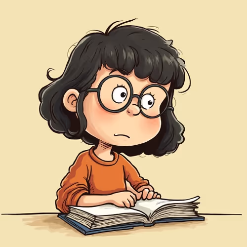 Girl Study Cartoons