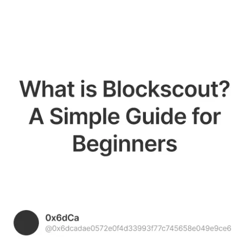 What is Blockscout? A Simple Guide for Beginners #0