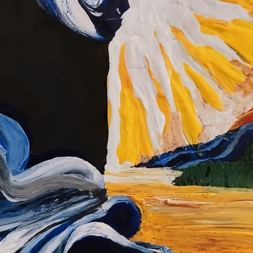 The Duality of Existence(acrylic painting moment 🖌️🎨) #9