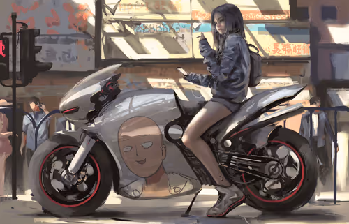 Motorcycle Girl 1