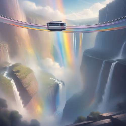 Futuristic Sky Tram Gliding 731462048