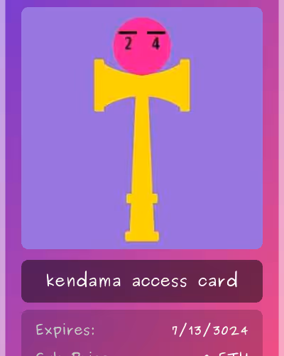 kendama club card