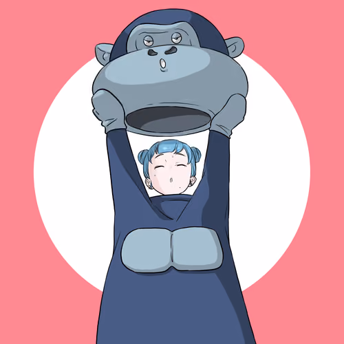 mamo Gorilla_Blue #040