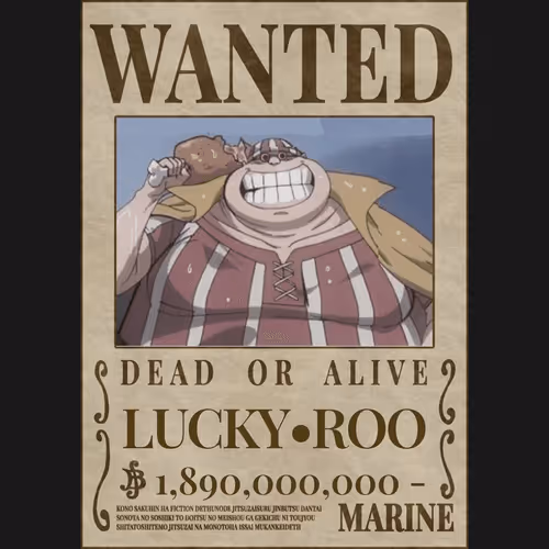 One Piece Wanted Card 1700 Card