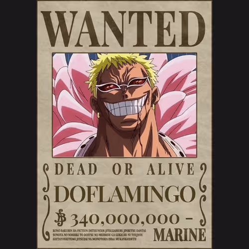 One Piece Wanted Card 1700 Card
