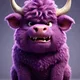 Purple fluffy bull