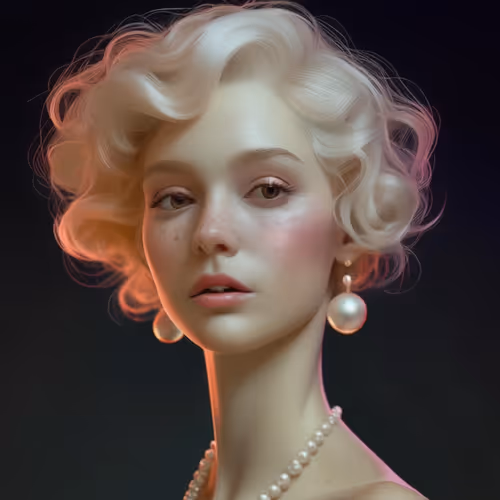 A girl with pearl earrings