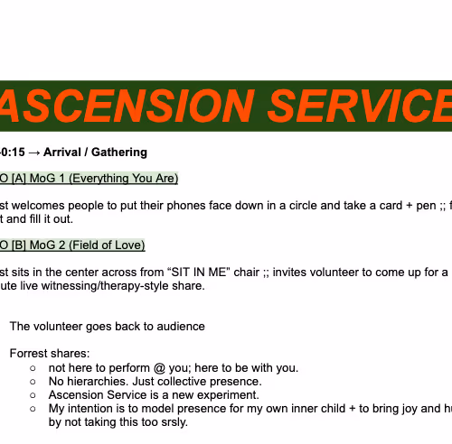 Ascension Service - run of show doc (8.1.2025)