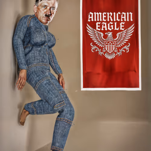 ok NOW i see it...  shame on you American Eagle.