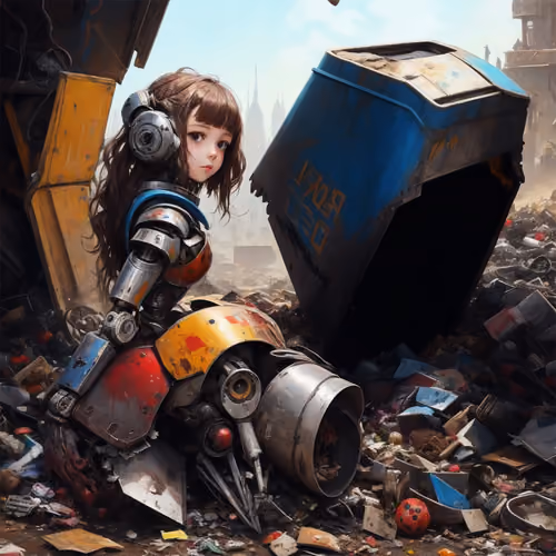 Gadgets thrown in the trash