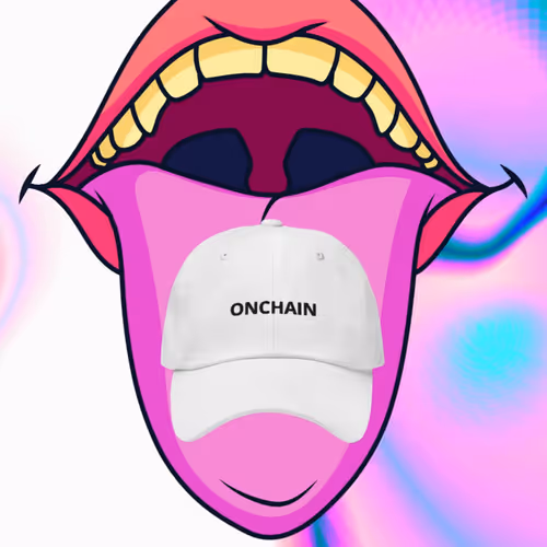 Onchain Hat Black On White
