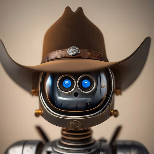 Robot with hat