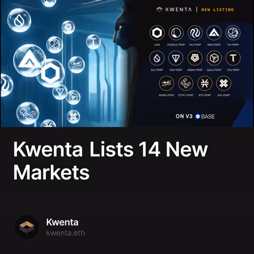 Kwenta Lists 14 New Markets 2
