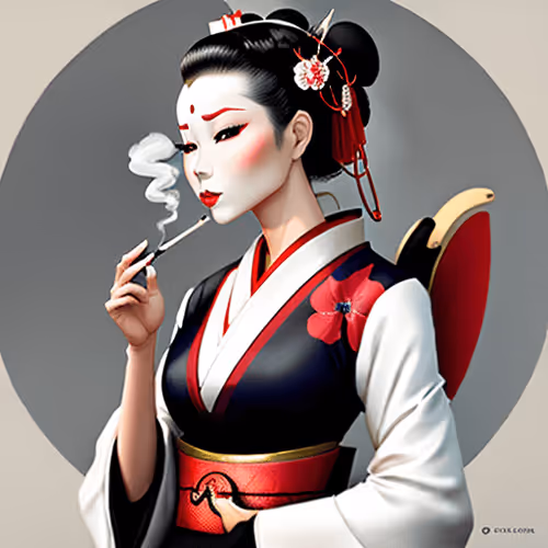 geisha and cigarette #429