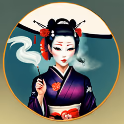 geisha and cigarette #325