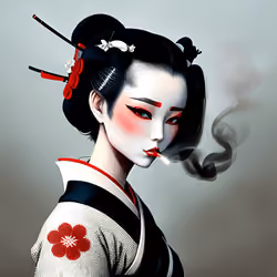 geisha and cigarette #322